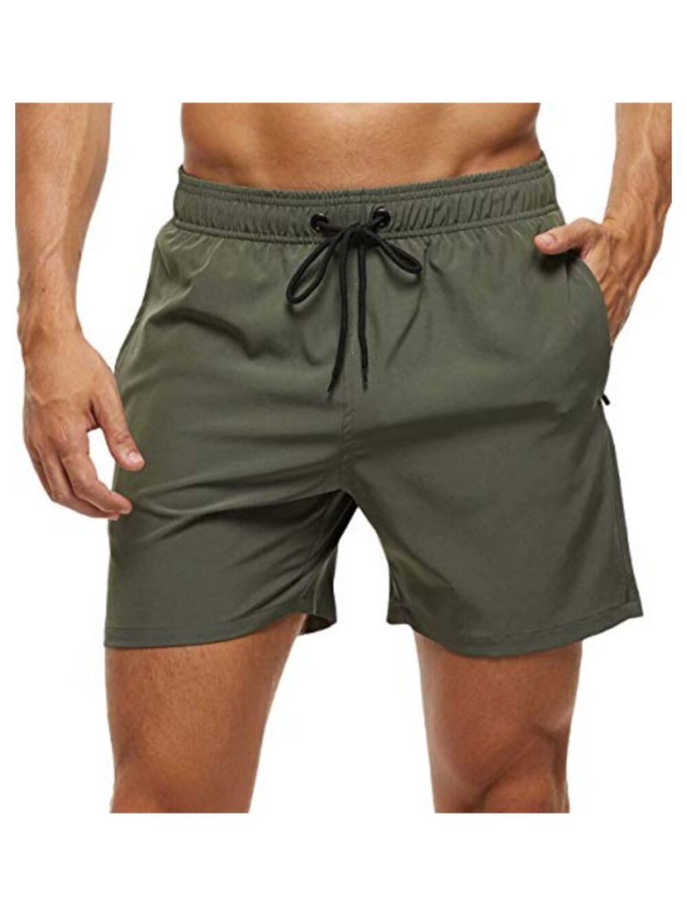 Men's Quick Dry Swim Trunks Board Shorts with Zipper Pockets and Mesh Lining